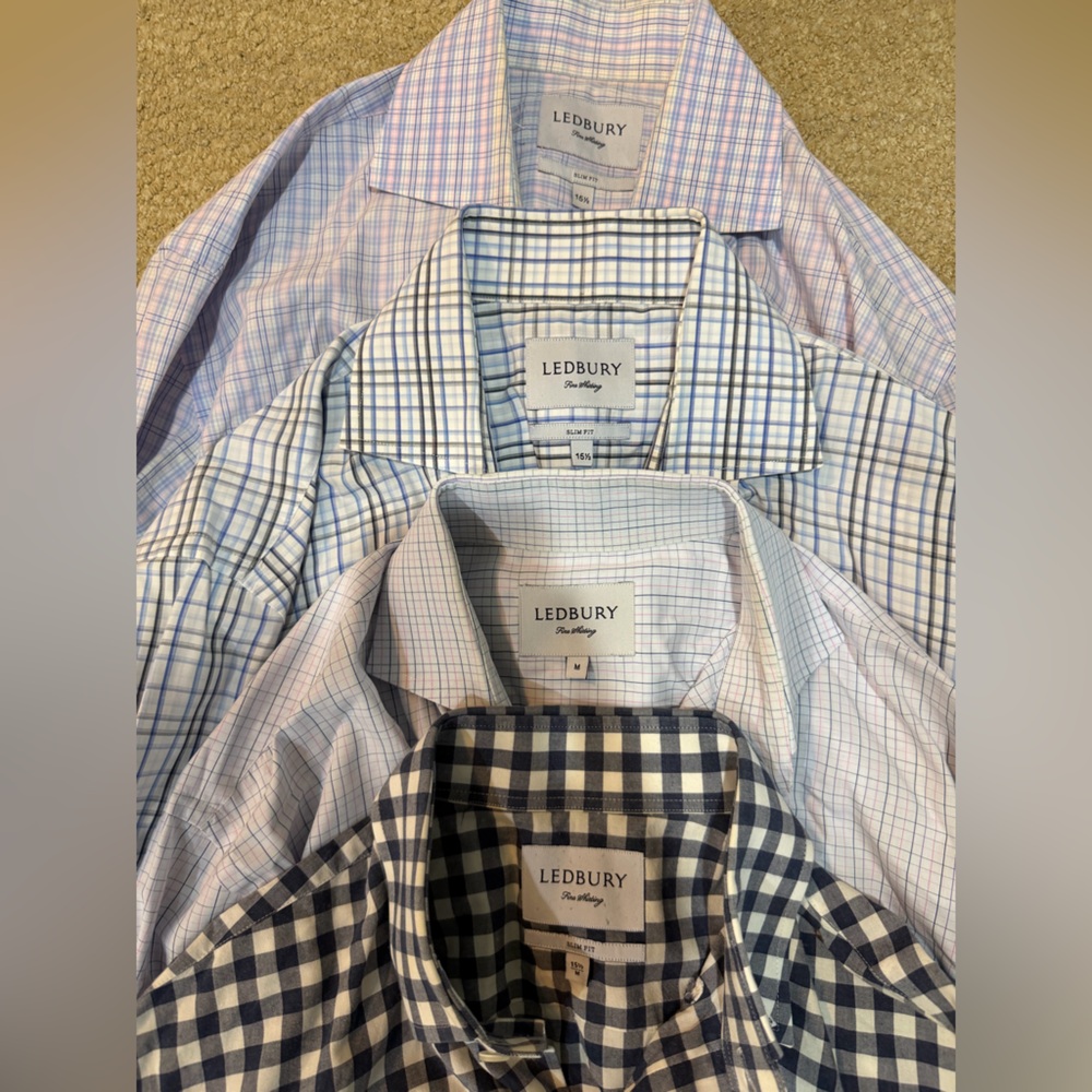 Ledbury Dress Shirts - M/15.5 neck - 4 Shirts Total
